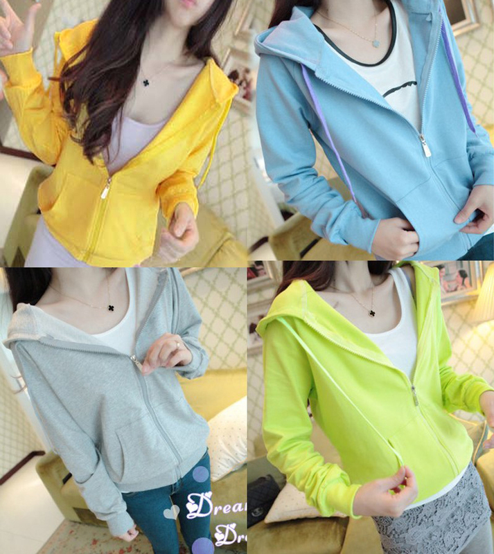 2025 Spring/Summer Korean Style Thin Fashionable Running Sports Casual Hoodie Jacket with Zipper Long Sleeve Shirt for Women Trendy