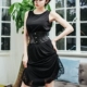 BLACK Q ngắn retro dây thép xương thắt lưng đeo bụng thắt lưng eo eo eo eo eo nhựa thời trang châu Âu và Mỹ