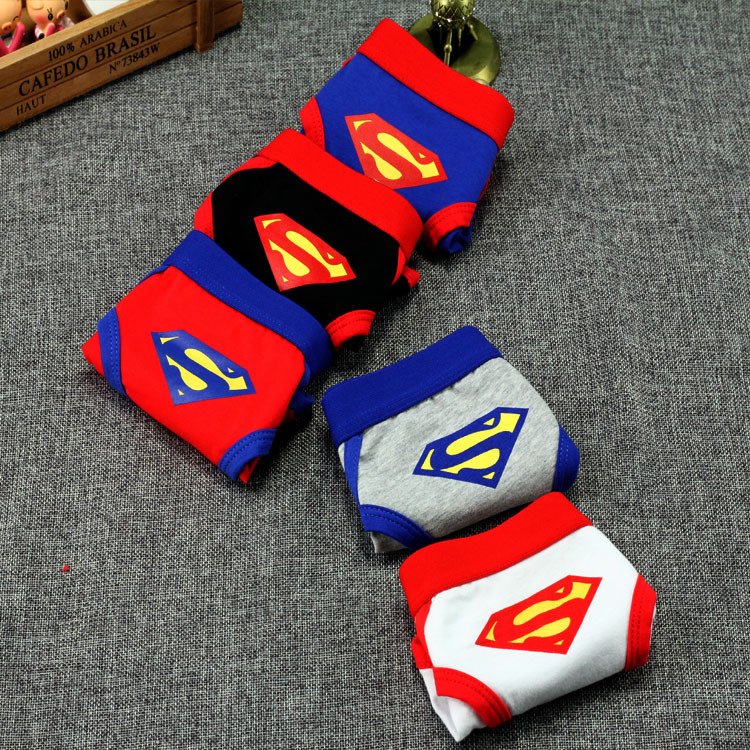 Pure Cotton Superman Cartoon Broadside Ladies Triangle Briefs Neutral Les Briefs for women Underpants Students Underpants