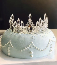 Cake Decoration Han Style Crystal Column Crown Head Accessories Suit Queen Hair Accessories Wedding accessories Baroque crown