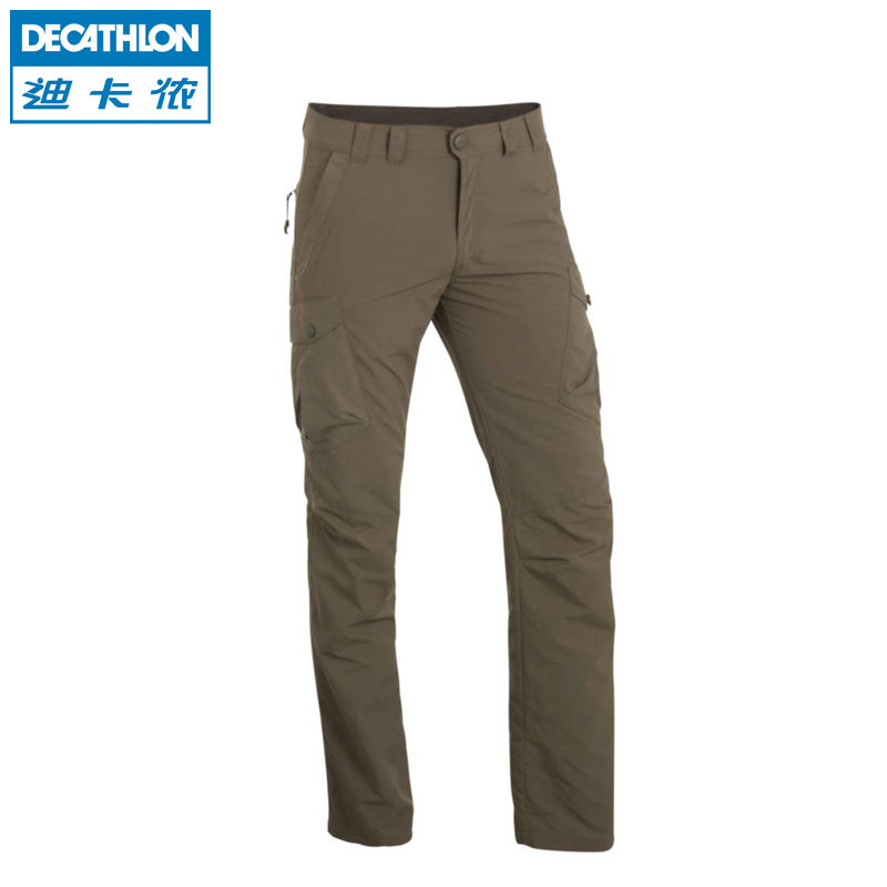 迪卡侬 户外男式长裤 秋冬季保暖透气快干舒适绒里QUECHUA L1