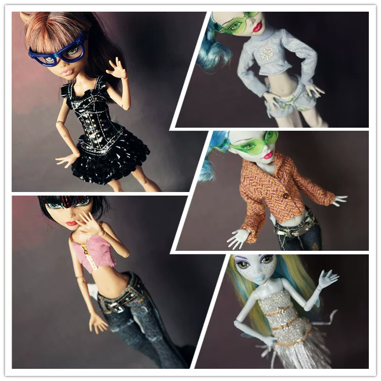 Одежда для кукол (Monster High) третья волна — одиночные костюмы, разные цвета