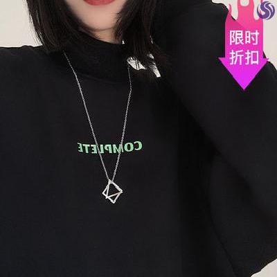 Necklace with T-shirt Joker long version female summer temperament girl Korean version of personality tide accessories pendant Hee