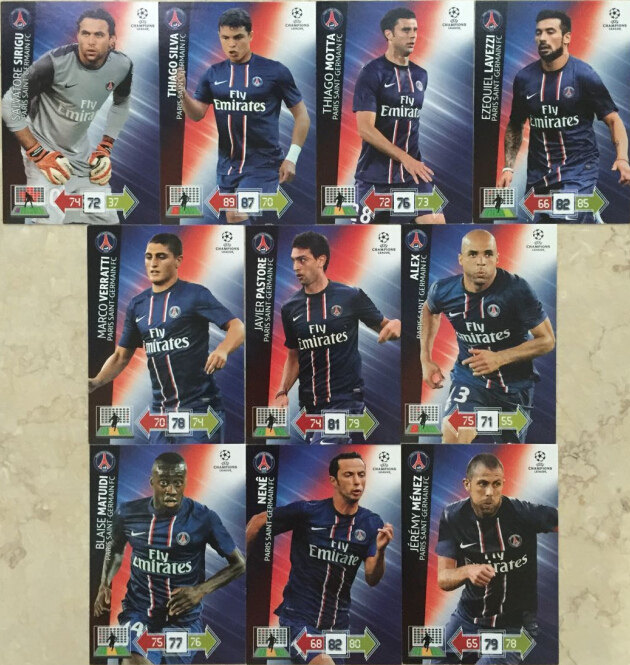 Panini Panini 12-13 Champions League stars Capuka Team 10 Zhang Paris Saint-Germain Lavic-Taobao
