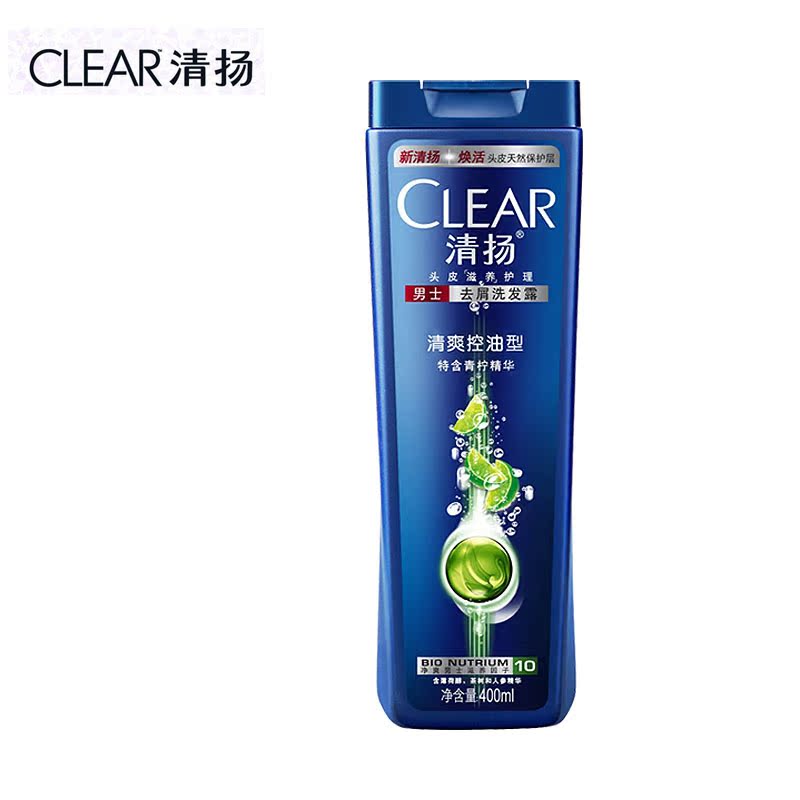 clear 清扬男士洗发露清爽控油型 400ml洗发水洗发液洗头膏促销