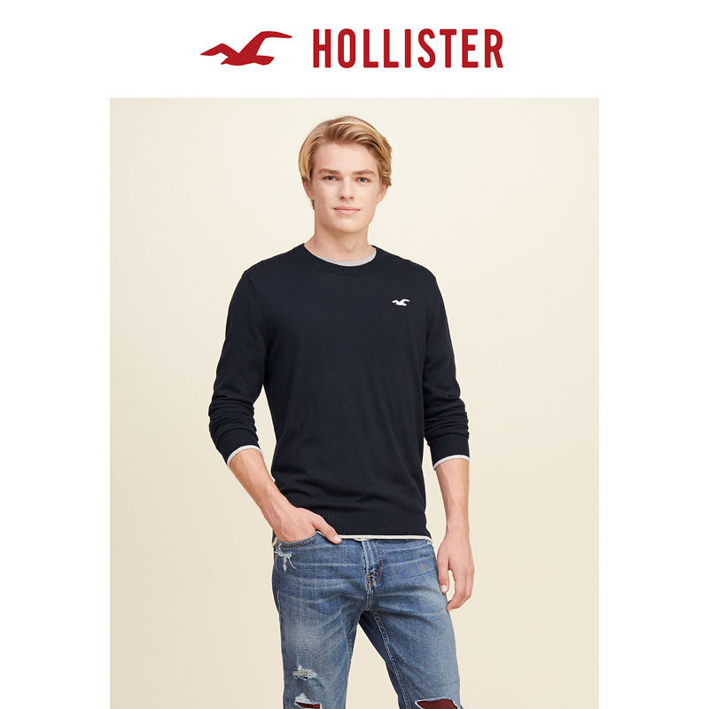 Hollister 滚边标识图样针织衫 男 109962