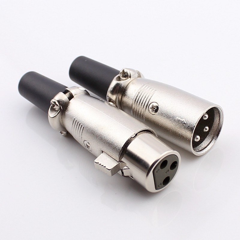Three-core Canon male head day type three-core balance wire joint metal three-core Kannon easy welding head special price