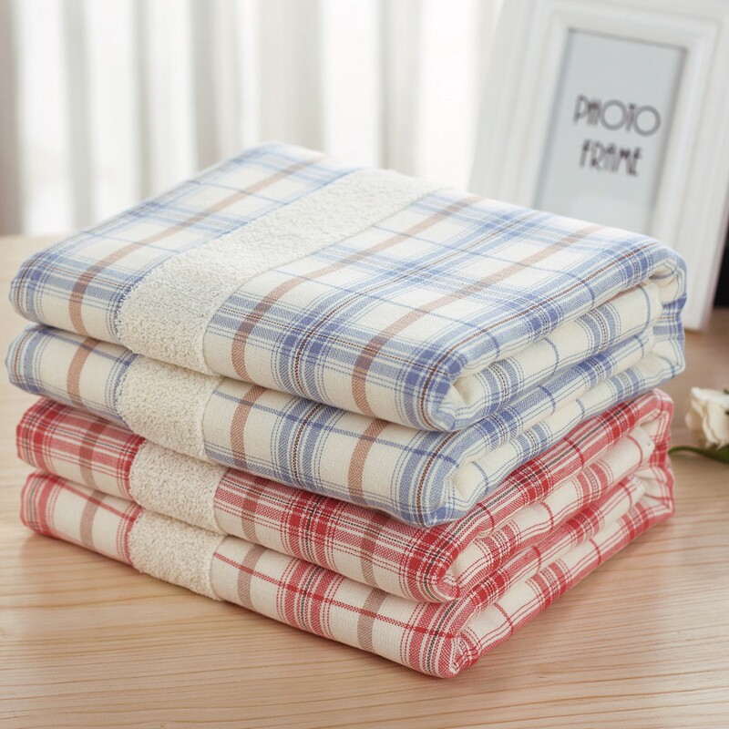 Japanese couple pure cotton double gauze add bath towel ultra soft water absorption couple pattern adult household