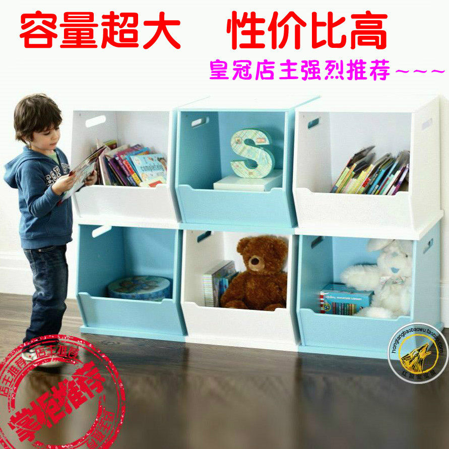 European and American quality Wooden Children Toy Box Containing Shelf Toy Rack Toddler Toddler Storage Cabinet Multifunction Combinable