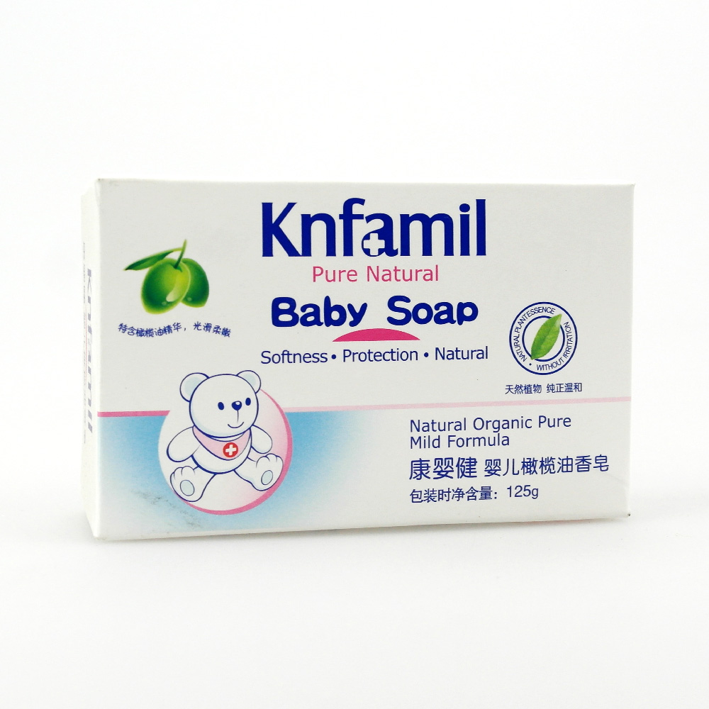 康婴健婴儿橄榄油香皂125g 宝宝香皂KYJ048 保质期2019.2