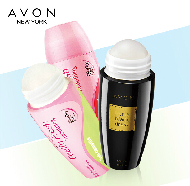 Avon/雅芳止汗露香体露套装 山茶花香 小黑裙 桂花香清爽抑汗走珠