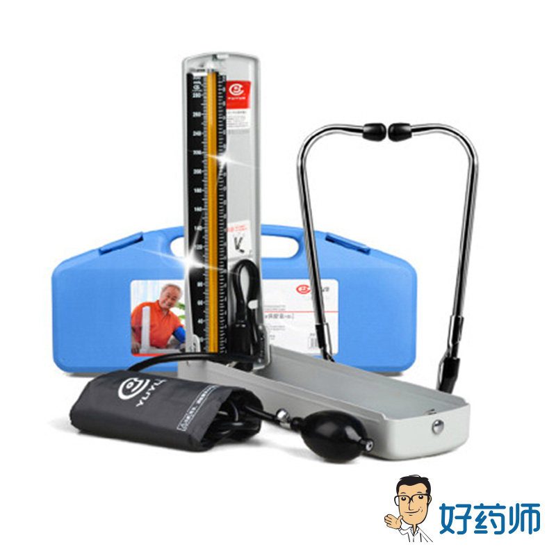 鱼跃水银血压计医用手动臂式台式血压测量仪机带听诊器手动血压器