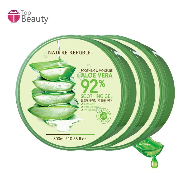 保税直发 Nature Republic韩国 自然乐园芦荟舒缓保湿凝胶 *3罐
