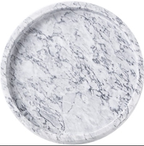 Nordic natural marble disc sushi dish storage plate ornaments gourmet photography props jewelry jewelry storage