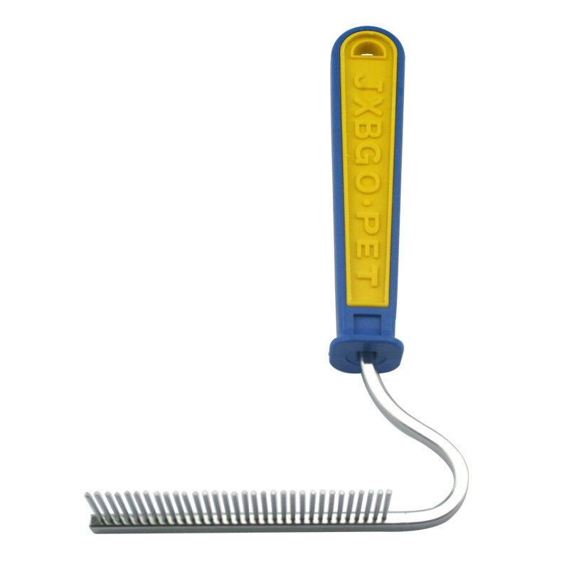 Pet Supplies Bend the dog harrowing comb Comb Dog Comb Large and large Dog Combed Dog Comb Cat Comb