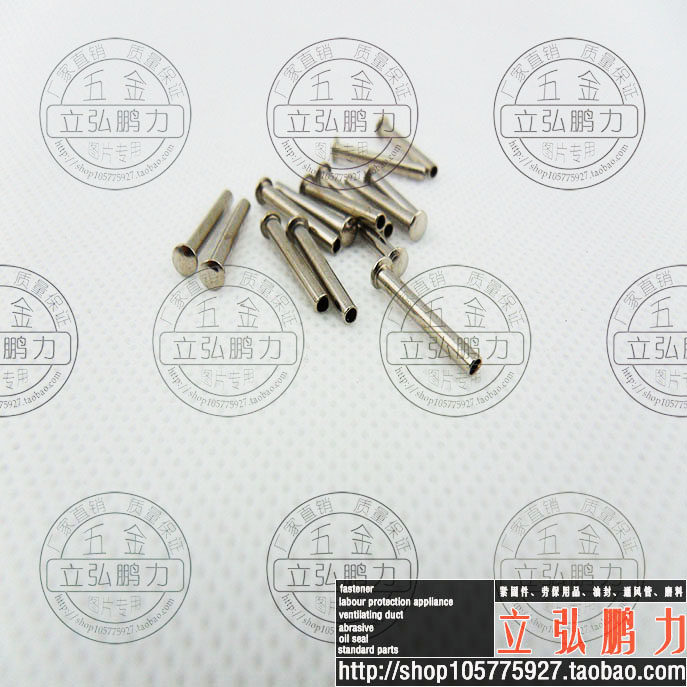 Nickel-plated semi-hollow rivets Thickness of rivets for hairpin Φ1 5 Φ1 8 Φ1 9