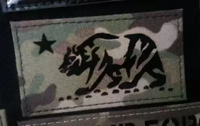 IR chapter California flag bear flag morale chapter river crab time bag