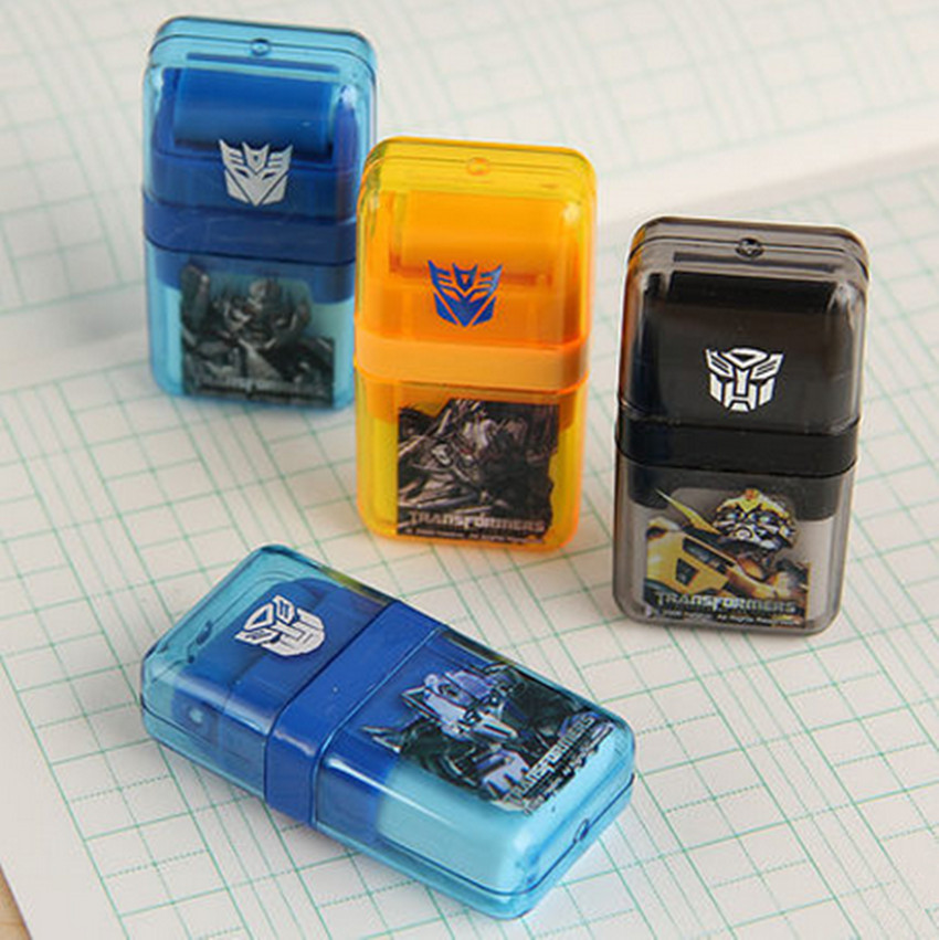 Transformers Eraser Boys Big Roller Eraser Student Stationery eraser Drawing Long clamshell eraser