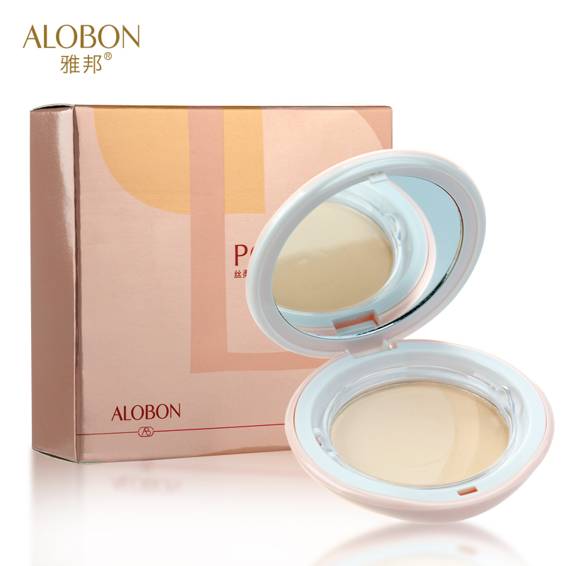 ALOBON/雅邦丝柔透明定妆粉饼12g自然保湿持久遮瑕粉底正品底妆