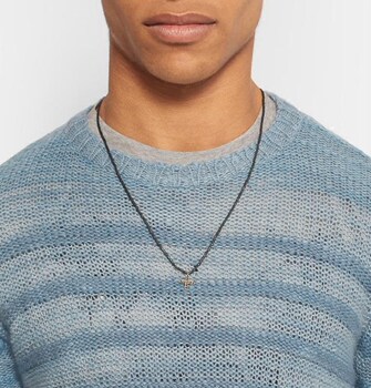 Luis Morais Hematite Beads, Gold and Diamond Necklace Discount