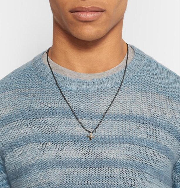 Luis Morais Hematite Beads, Gold and Diamond Necklace Discount