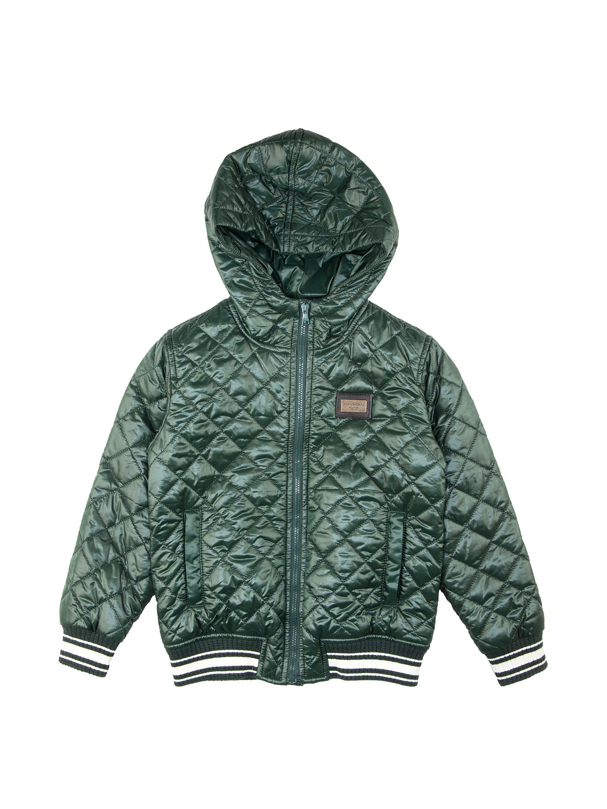 Dolce&Gabbana 绿色菱纹小童填充上衣