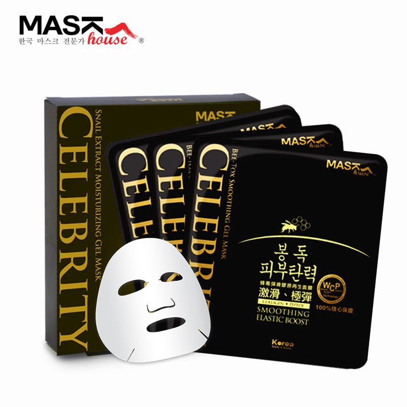 Mask house韩国水凝胶蜂毒面膜贴3片装紧致收缩毛孔修复紧致补水