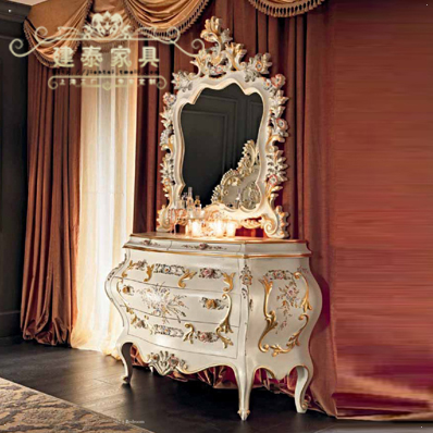 建泰法式实木雕花储物柜M077