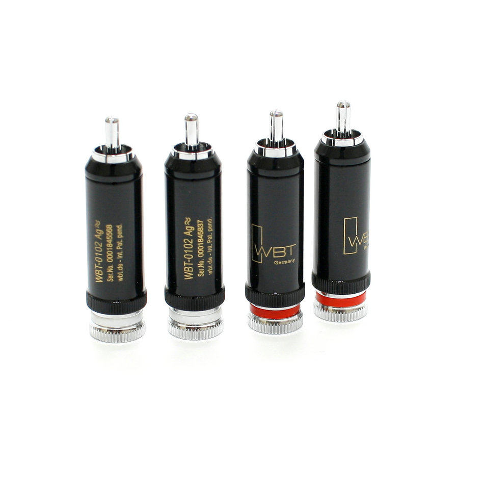 Germany WBTT 0102ag rhodium plated platinum version audio signal line plug RCA lotus plug terminal