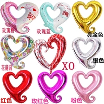 Colorful balloon large gogo heart aluminum foil balloon wedding party birthday special automatic sealing