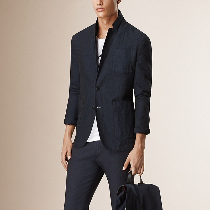 BURBERRY/博柏利轻便棉麻混纺休闲西装外套 39964131