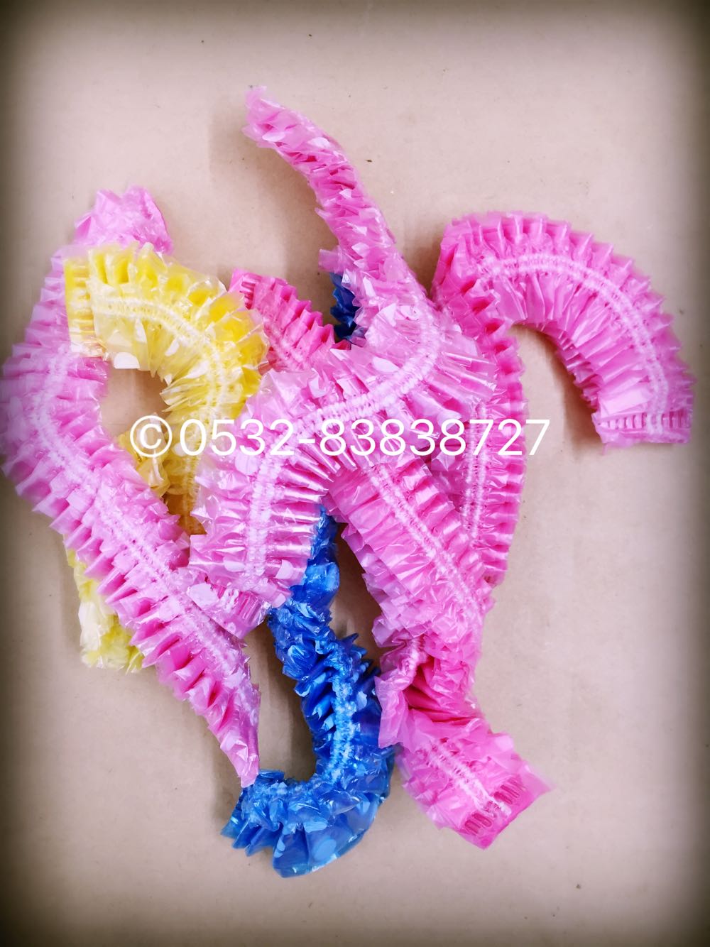 Thickened Organ Pleat Plastic Folding Bath Cap Guest House Hotel Bath Beauty Salon Massage Disposable portable waterproof cap