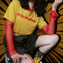 EOH original design-Men Gongluban-Greaterjee Cantonese mustard loose collar short-sleeved T-shirt