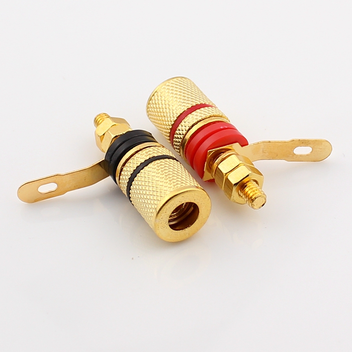 High-end Speaker Wire Box Post Head Metal Large Stud Audio Sound Wireline Post Speaker Wiring Terminals