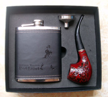 Snow Wolf Lake 7-ounce 304 stainless steel flask patterned pipe smoking and drinking utensils gifts