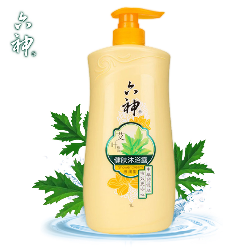 【天猫超市】六神艾叶健肤沐浴露(滋润型)1L 中草药配方 祛汗味