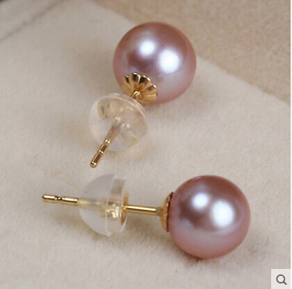 Zhengyuan strong light natural freshwater pearl earrings earrings Zhengyuan 925 silver female models to send mom friends