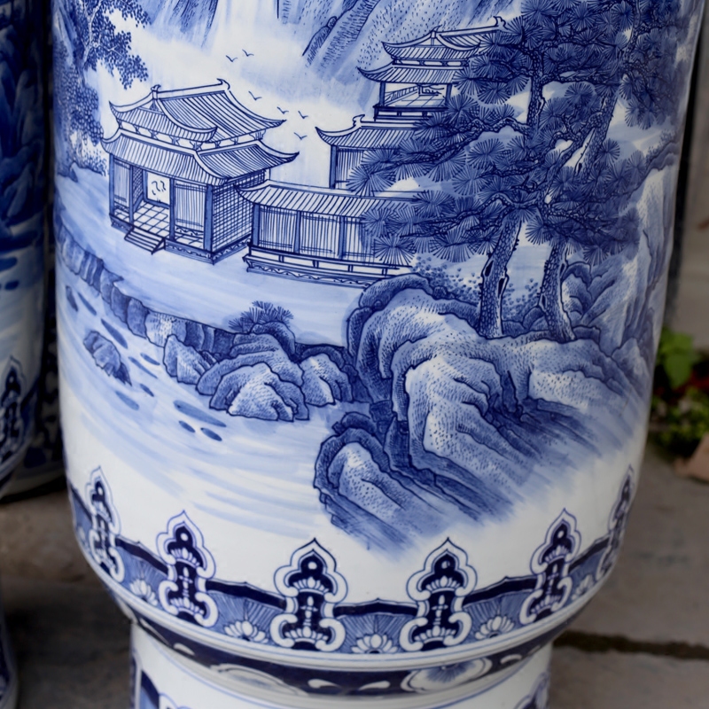 Blue and white porcelain of jingdezhen ceramics splendid sunvo vase of large sitting room office furnishing articles opening gifts