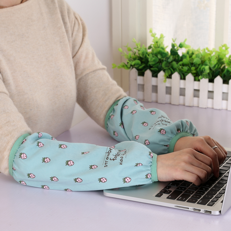Winter ladies working sleeves Long version Home Adult anti-fouling sleeves Cute Girls Student Arm Cuff