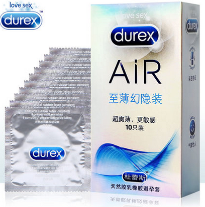 杜蕾斯 AiR空气套 超薄新体验避孕套安全套10只情趣成人用品LP
