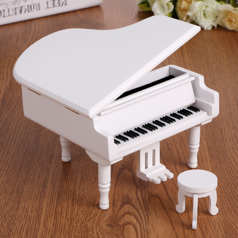 Lettering Custom Wooden Piano Music Box Octaonic Box Creative Birthday Gift Girls Girlfriends The City Of Sky