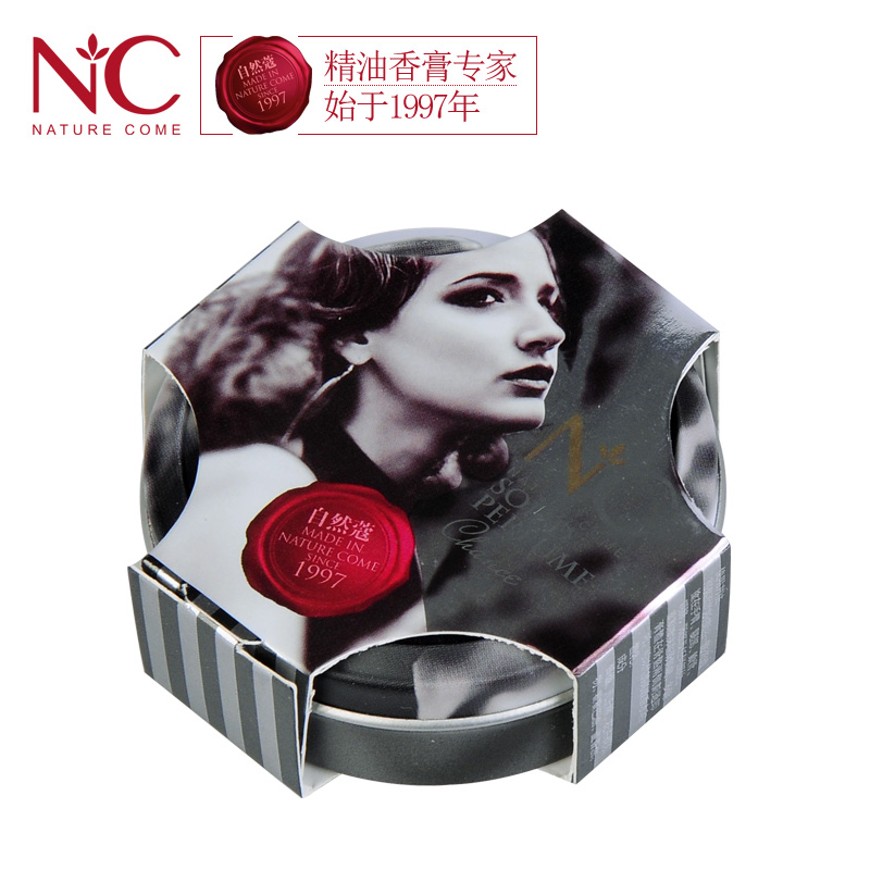 NC自然蔻邂逅妮香膏固体香水持久淡香男女士百合香味可车内用车载