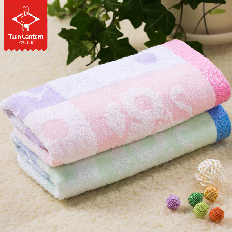 【天猫超市】双灯毛巾 半无捻割绒纯棉童巾1入装 新疆长绒棉
