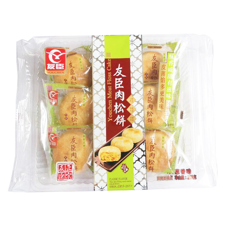 【天猫超市】友臣 糕点 肉松饼（葱香味） 208g/包装颜色随机发放