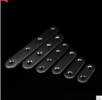 Pure stainless steel corner code angle iron one-word code flat code straight bar straight code straight piece furniture connector layer board support