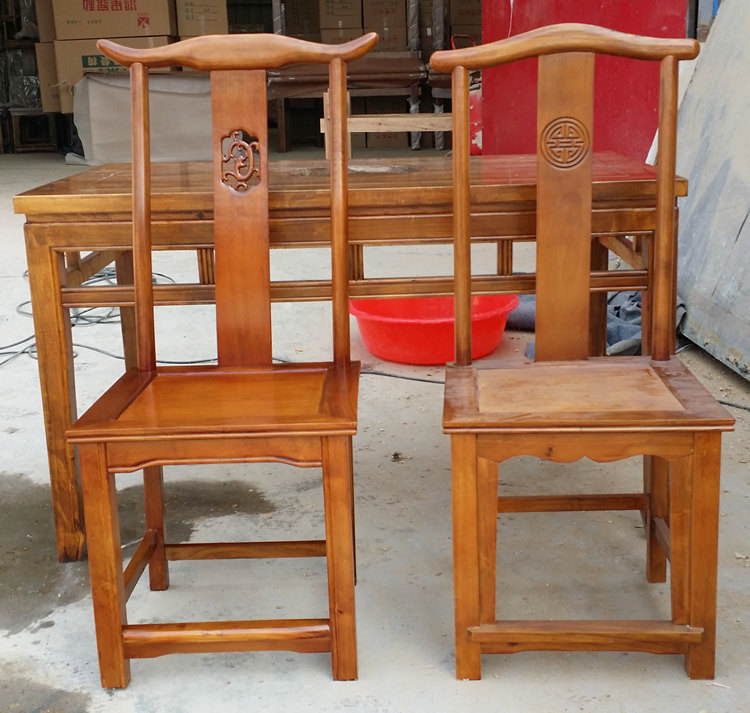 Customized Chinese-style Solid Wood imitation red wood buffet Korean tablepan BBQ table and chair New Chinese style