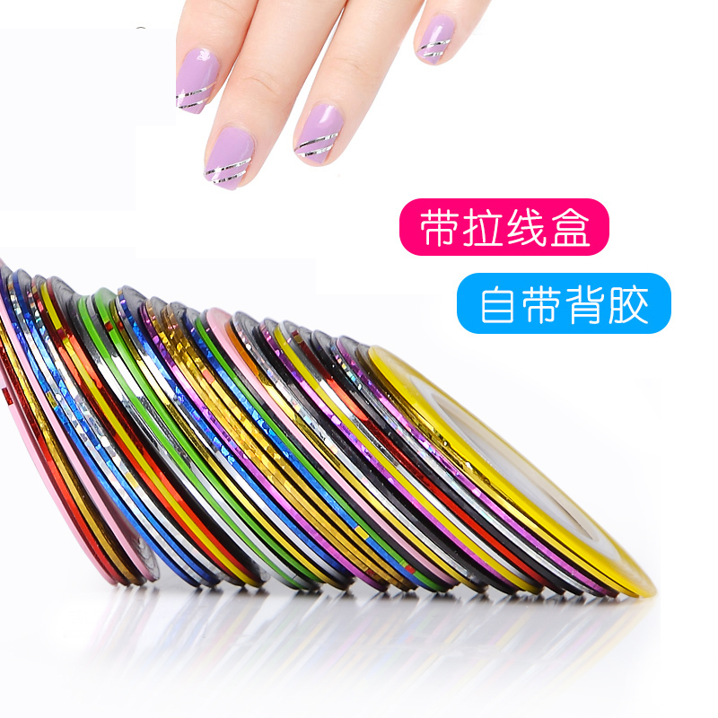 KaSi金银线金属装饰线指甲油胶美甲贴花饰品美甲工具指甲贴纸1个