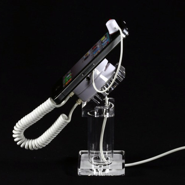 Transparent white bracket siren to apply Huawei mobile phone alarm display rack charging alarm one drag for four 680