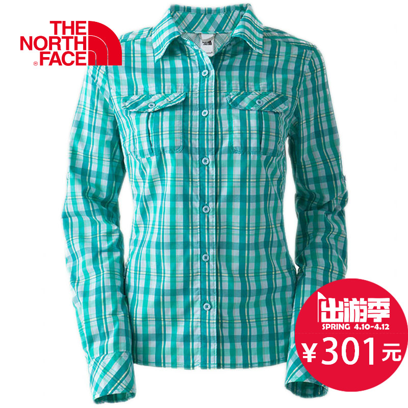 THE NORTH FACE/北面 女款排汗长袖格子衬衫 A01X