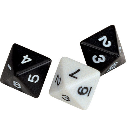 8 - face dice 8 - sided dice Son multi - faceted dice Sieve Table - Tour accessories